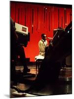 Ray Charles Filming for the BBC-null-Mounted Photo
