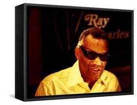 Ray Charles Filming for the BBC-null-Framed Stretched Canvas