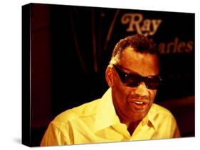 Ray Charles Filming for the BBC-null-Stretched Canvas