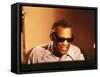 Ray Charles in the Recording Studio-null-Framed Stretched Canvas