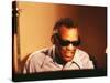 Ray Charles in the Recording Studio-null-Stretched Canvas