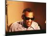 Ray Charles in the Recording Studio-null-Mounted Photo