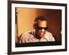 Ray Charles in the Recording Studio-null-Framed Photo