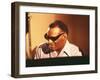 Ray Charles in the Recording Studio-null-Framed Photo