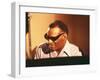 Ray Charles in the Recording Studio-null-Framed Photo