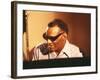 Ray Charles in the Recording Studio-null-Framed Photo