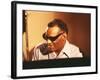 Ray Charles in the Recording Studio-null-Framed Photo