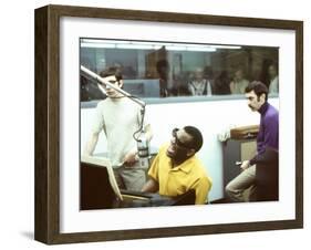 Ray Charles in the Recording Studio-null-Framed Photo