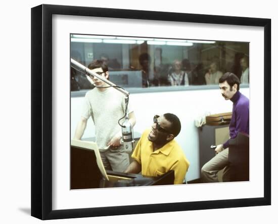 Ray Charles in the Recording Studio-null-Framed Photo