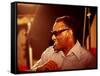 Ray Charles in the Recording Studio-null-Framed Stretched Canvas
