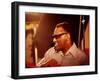 Ray Charles in the Recording Studio-null-Framed Photo