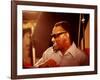 Ray Charles in the Recording Studio-null-Framed Photo