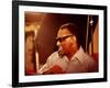 Ray Charles in the Recording Studio-null-Framed Photo