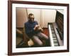 Ray Charles in the Recording Studio-null-Framed Photo