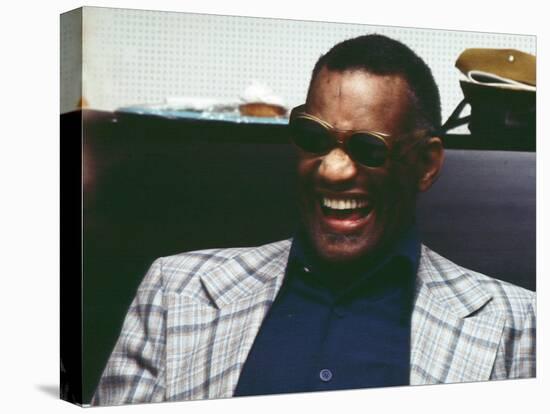 Ray Charles in the Studio at RPM International, Los Angeles-null-Stretched Canvas