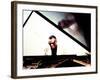 Ray Charles in the Studio at RPM International, Los Angeles-null-Framed Photo