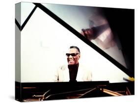 Ray Charles in the Studio at RPM International, Los Angeles-null-Stretched Canvas