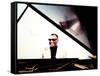 Ray Charles in the Studio at RPM International, Los Angeles-null-Framed Stretched Canvas