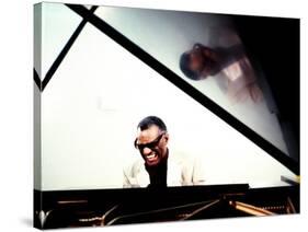 Ray Charles in the Studio at RPM International, Los Angeles-null-Stretched Canvas