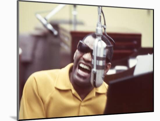 Ray Charles in the Studio-null-Mounted Photo
