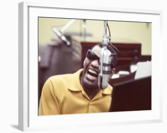 Ray Charles in the Studio-null-Framed Photo