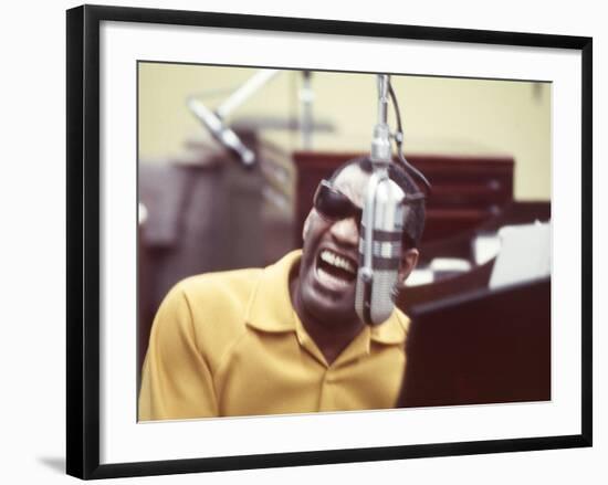 Ray Charles in the Studio-null-Framed Photo