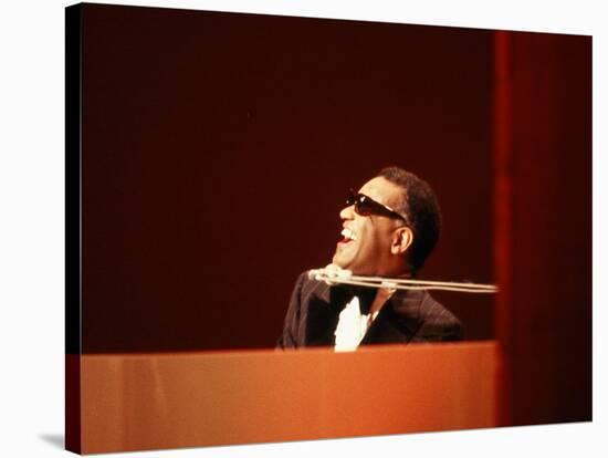Ray Charles in Tuxedo Performing-null-Stretched Canvas
