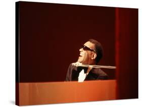 Ray Charles in Tuxedo Performing-null-Stretched Canvas