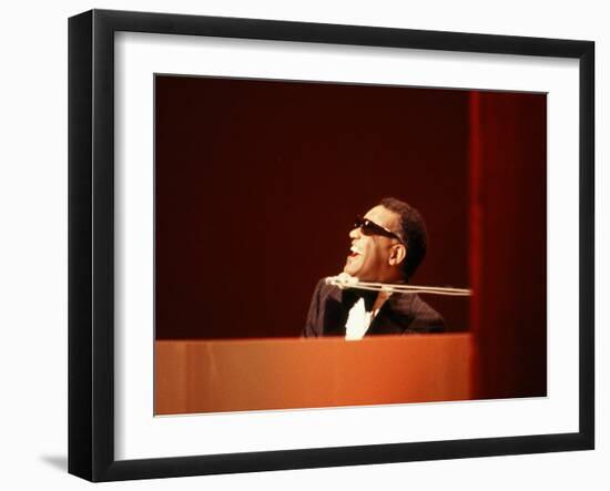 Ray Charles in Tuxedo Performing-null-Framed Photo