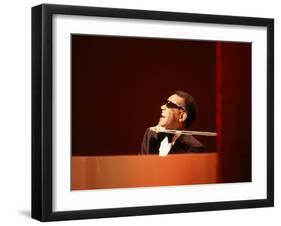 Ray Charles in Tuxedo Performing-null-Framed Photo