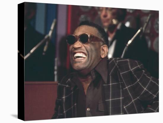 Ray Charles Laughing-null-Stretched Canvas