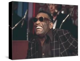 Ray Charles Laughing-null-Stretched Canvas