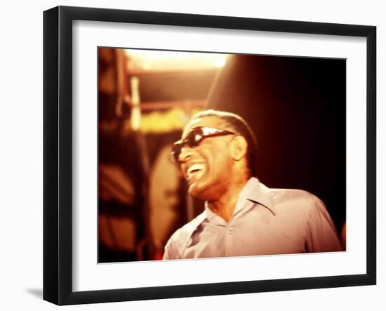 Ray Charles Laughing-null-Framed Photo