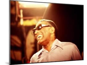 Ray Charles Laughing-null-Mounted Photo