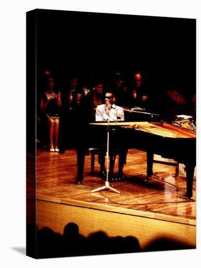 Ray Charles on Stage-null-Stretched Canvas