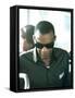 Ray Charles on Tour Bus-null-Framed Stretched Canvas