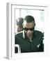 Ray Charles on Tour Bus-null-Framed Photo
