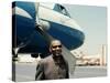 Ray Charles Outside His Private Jet-null-Stretched Canvas