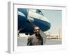 Ray Charles Outside His Private Jet-null-Framed Photo