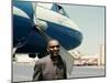 Ray Charles Outside His Private Jet-null-Mounted Photo