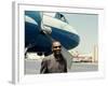 Ray Charles Outside His Private Jet-null-Framed Photo