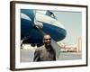 Ray Charles Outside His Private Jet-null-Framed Photo