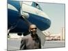 Ray Charles Outside His Private Jet-null-Mounted Photo
