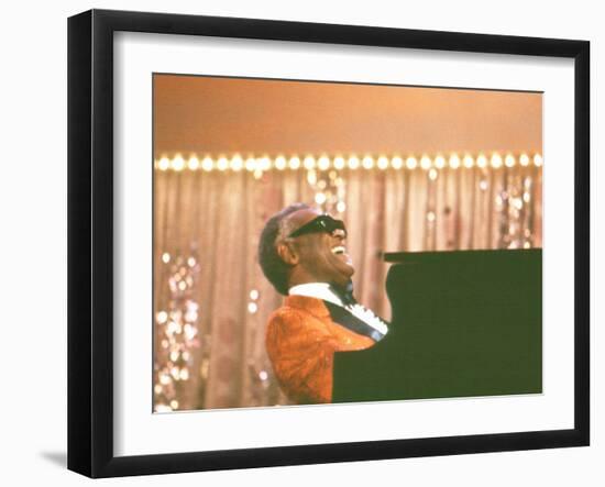 Ray Charles Performing-null-Framed Photo