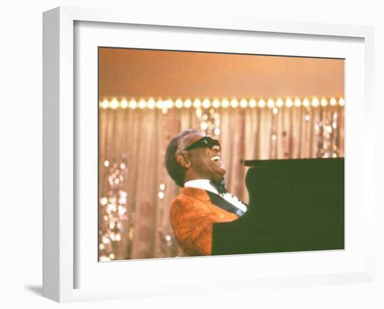 Ray Charles Performing-null-Framed Photo