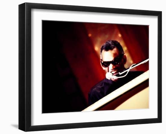 Ray Charles Performing-null-Framed Photo