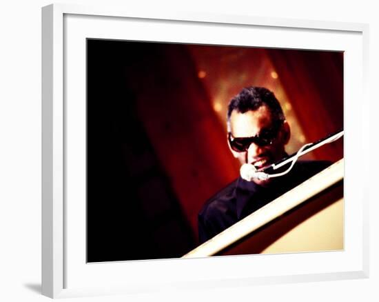 Ray Charles Performing-null-Framed Photo