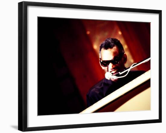 Ray Charles Performing-null-Framed Photo