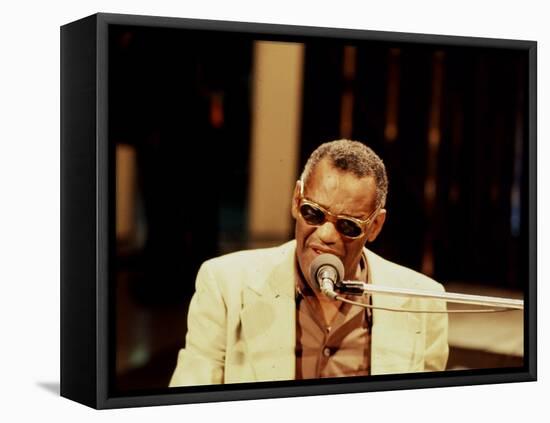 Ray Charles Performing-null-Framed Stretched Canvas