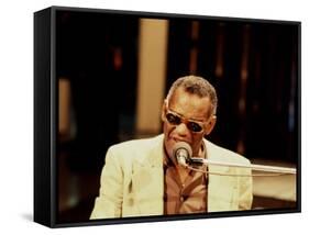 Ray Charles Performing-null-Framed Stretched Canvas